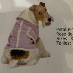 NIP Dog Sz Medium (M) Shealing Faux Suede Coat Pink #59 Signature Fashion Pet Co
